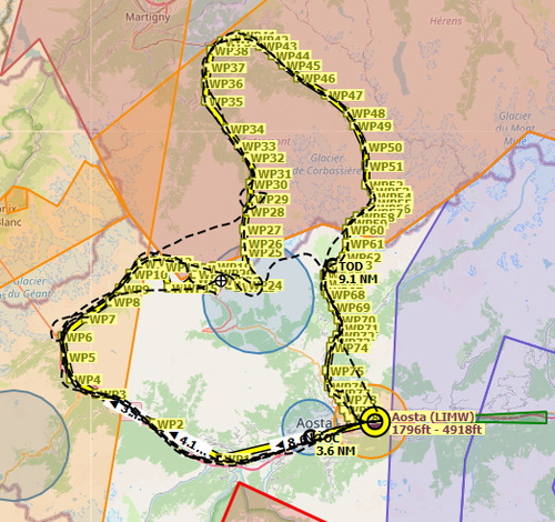 Flight plan for littlenavmap - Fighter jet practice  loop 