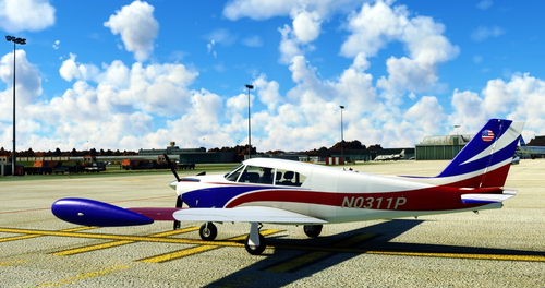 Flightsim Pictures Scott  Livery for the A2A Comanche  PA 24-250 Blue white
