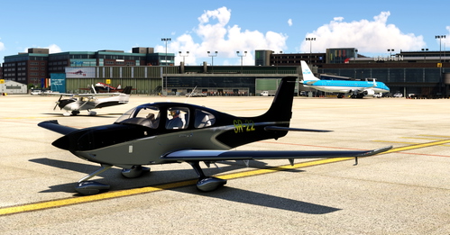 Flightsim Pictures Scott Livery for the Cirrus SR22 in black chrome