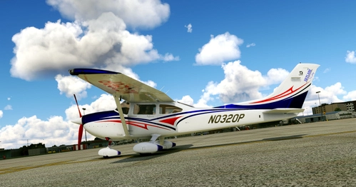 Flightsim Pictures Scott livery for the superb Carenado C182   " Tricolor"