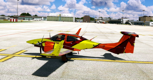 Flightsim Pictures Scott livery for the superb COWS DA42 VI