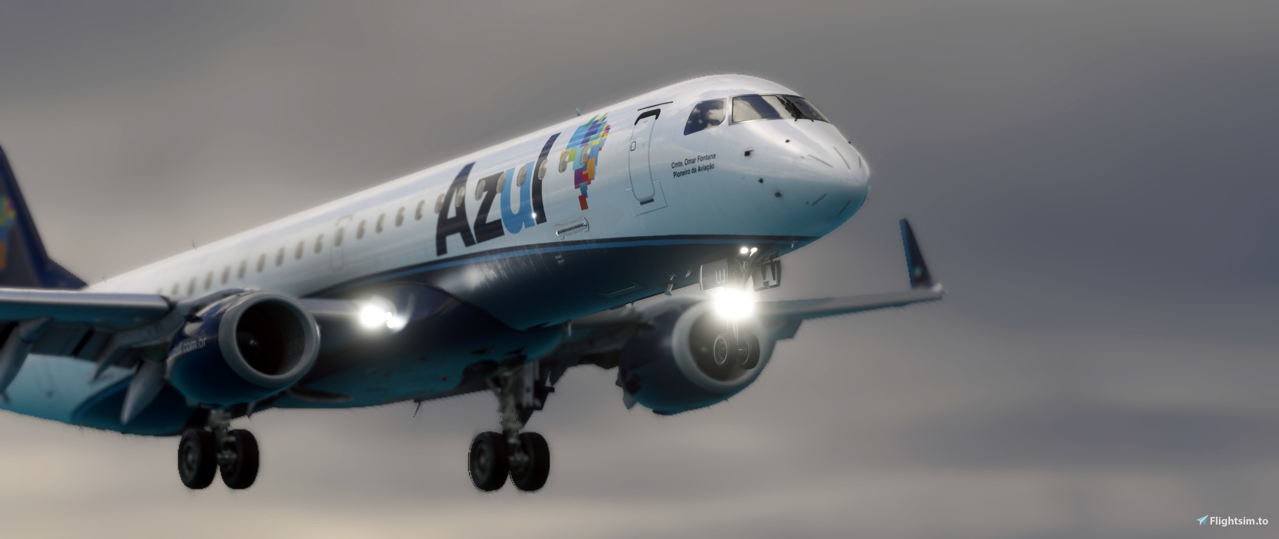 FlightSim Studio - E-Jets 195 Azul Brazilian Airlines PR-AUJ "Cmte. Omar Fontana " - Image 1
