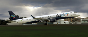 FlightSim Studio - E-Jets 195 Azul Brazilian Airlines PR-AUJ "Cmte. Omar Fontana " thumbnail 2