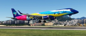 FlightSim Studio - E-Jets 195 Azul Brazilian Airlines PR-AXH "Verão Azul" thumbnail 3