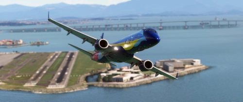 FlightSim Studio - E-Jets 195 Azul Brazilian Airlines PR-AXH "Verão Azul"