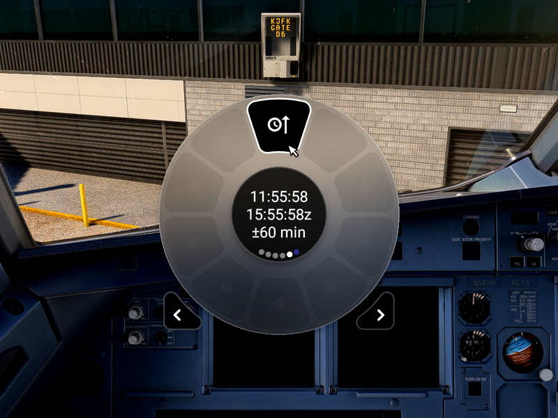 Flow Sim Time Scroll Widget for Microsoft Flight Simulator MSFS