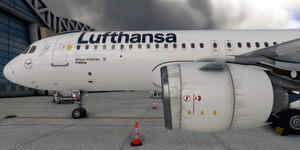 [A32NX] FlyByWire | Airbus A320neo Lufthansa D-AINM 8k  Dirty - ONLY FOR FLYBYWIRE thumbnail 4