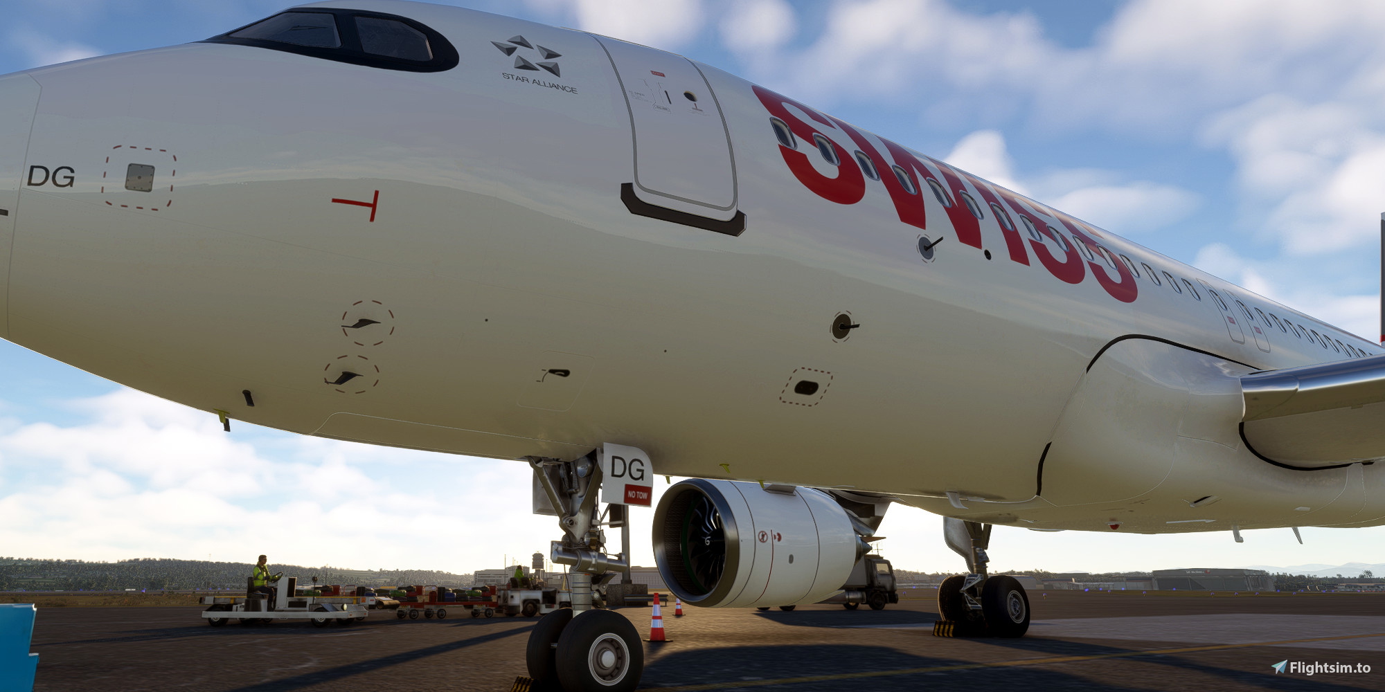 [A32NX] FlyByWire | Airbus A320neo Swiss HB-JDG - 8k  - ONLY FOR FLYBYWIRE - Image 1