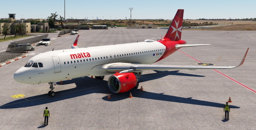 [FlyByWire A32NX] KM Malta Airlines 2024 livery [4k]