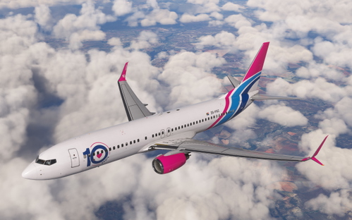 FlySafair Boeing 737-800 PMDG SSW ZS-FGC 10 Year Anniversary Livery