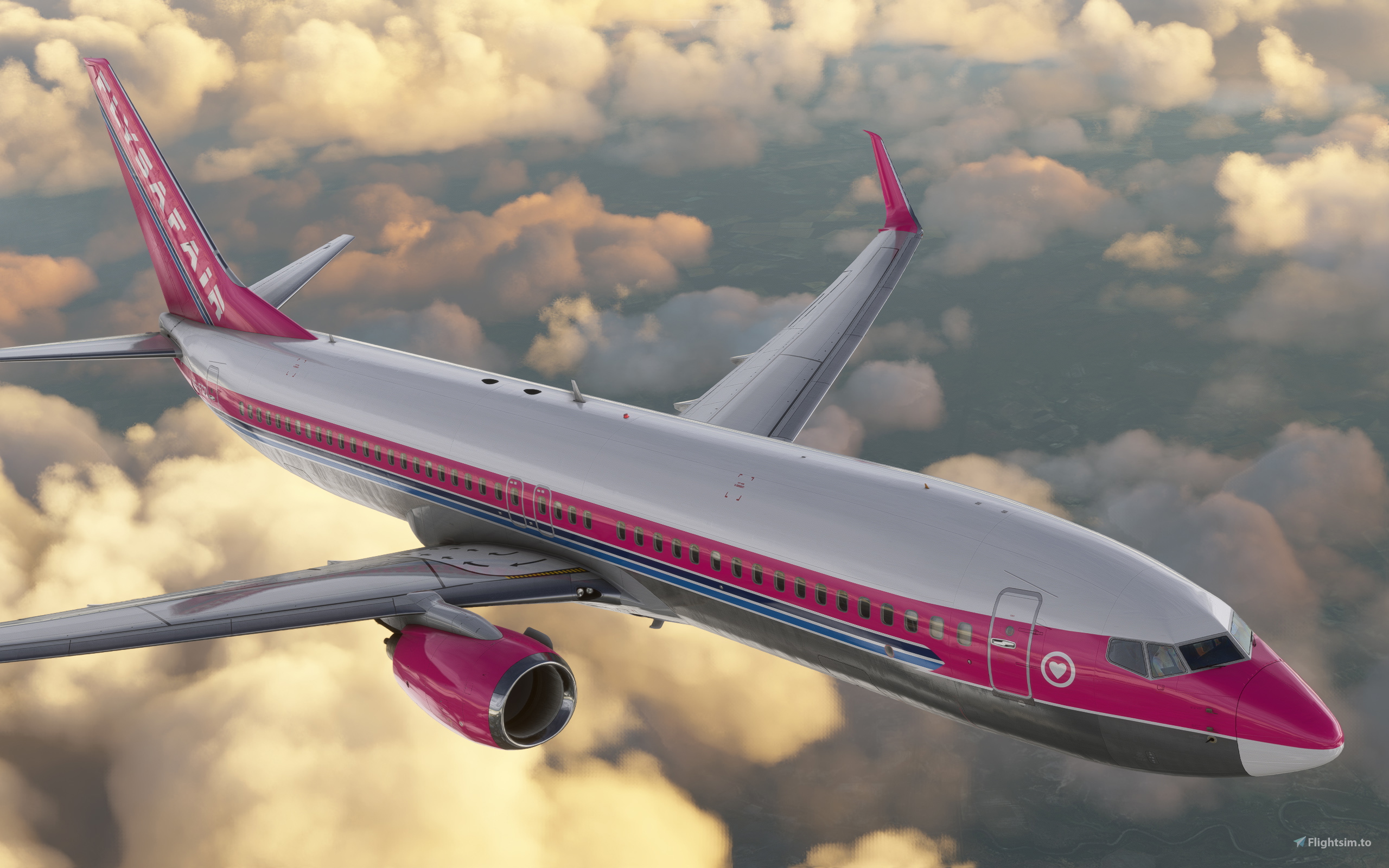 FlySafair Boeing 737-800 PMDG SSW ZS-FGQ 