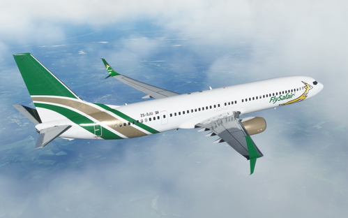 FlySafair Boeing 737-900ER PMDG SSW ZS-SJU Springboks Rugby World Cup Livery Fictional