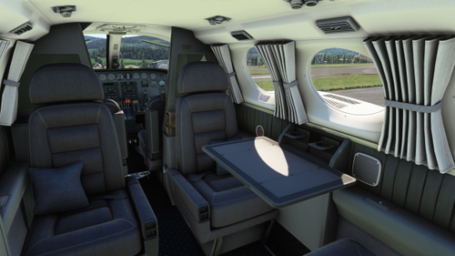 Flysimware Cessna C414 Chancellor -Dark Grey Interior