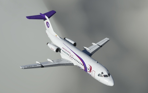 Fokker F-28 Mk. 4000 - Icaro Air - HC-CDT Circa 2003 livery