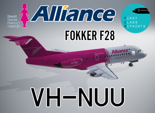Fokker F28-4000 Alliance Airlines Breast Cancer Network Australia VH-NUU