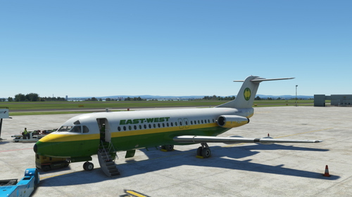 Fokker F28-4000 East West Australia VH-EWD includes cabin decor also