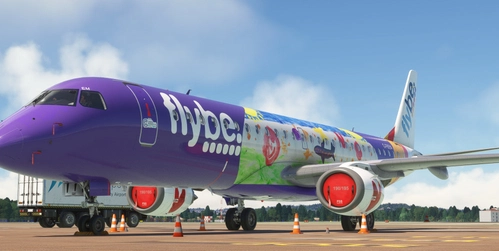 FSS Flybe E195 G-FBEM Cancer Research Livery