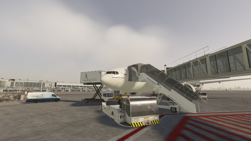Garuda Indonesia Ground Handling Textures Addon for PMDG B777-300ER