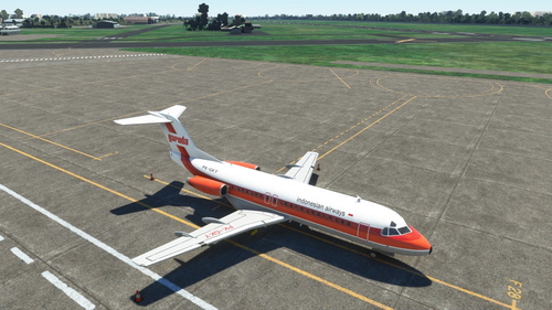 Garuda Indonesian Airways 1980 livery Fokker 28 PK-GKY