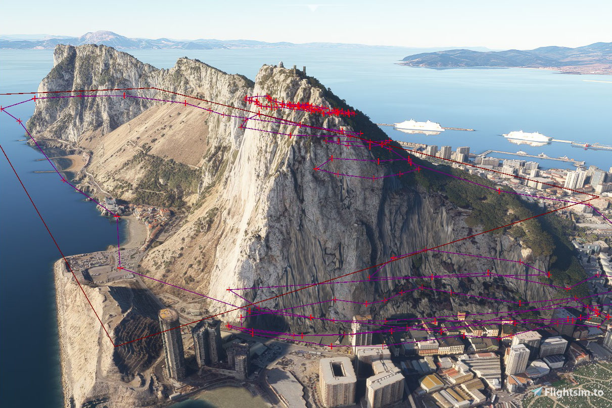 Gibraltar Terrain Fix (for default Asobo LXGB) - Image 1