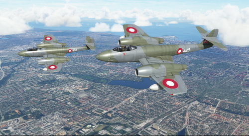 Gloster Meteor Mk.8 Danish Air Force 742 Sqn 44-493
