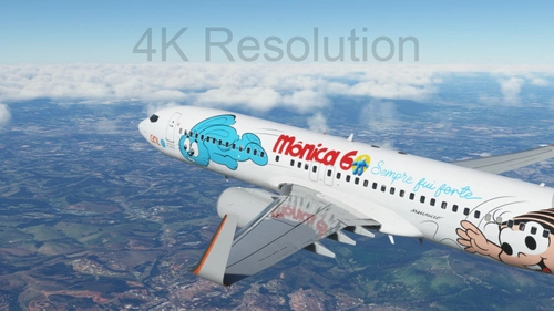 GOL -60 Anos turma da Mônica  - (PR-GXW) - Resolução 4k - PMDG 737-800