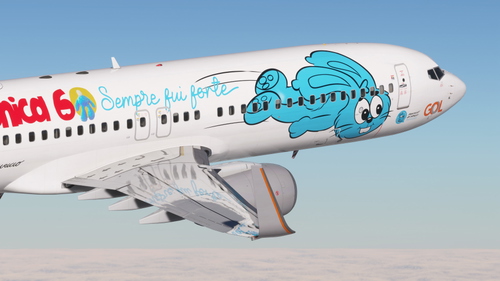 GOL Linhas Aereas (PR-GXW - Mônica 60 Anos) - PMDG 737-800