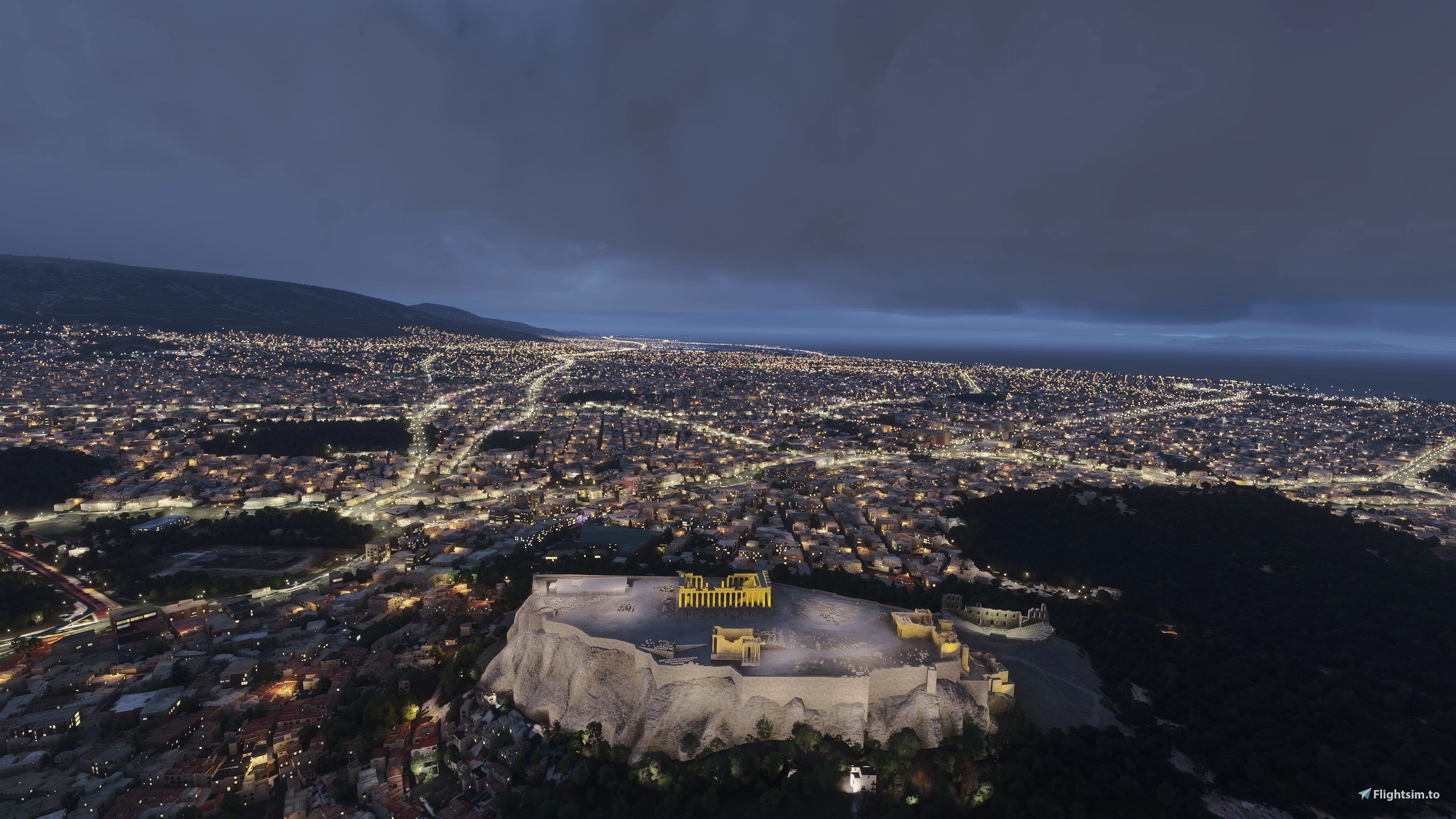 Greece Night Lighting