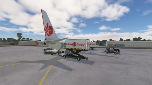 Ground Handling Addon for PMDG B737-800: Lion Air Textures