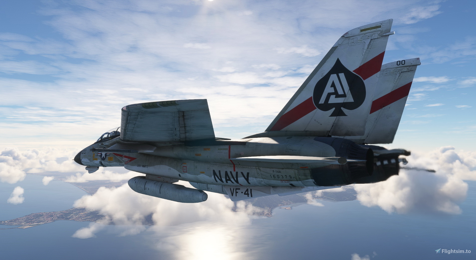 Grumman F-14 Tomcat VF-41 #100 1977 for Microsoft Flight Simulator 