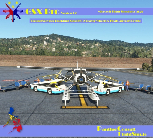 GSX Pro Ground Services Blackbird Simulations  DHC-2 Beaver Wheels  & Floats Aircraft Profile