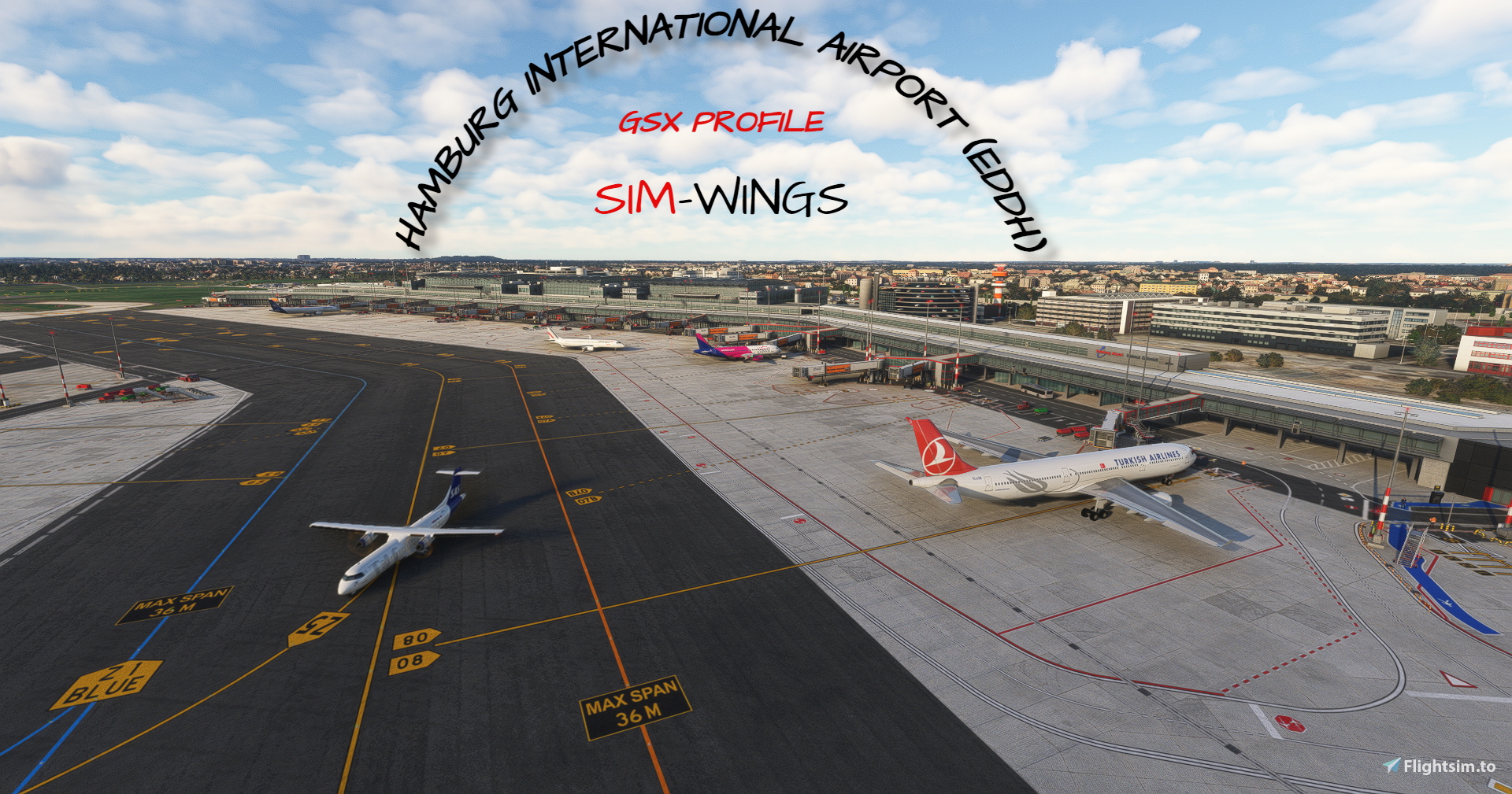 GSX PRO: Hamburg International Airport (EDDH) (Sim Wings) - Image 1