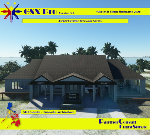 GSX Pro Freeware Series  NTGI Manihi -  Tuamotu Archipelago Airport Profile