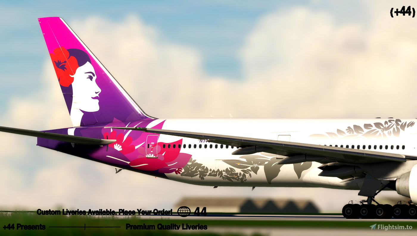 Threads Hawaiian Airlines (N773HA) PMDG 777300ER 8K for Microsoft