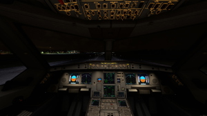 Headwind A330-900 cockpit textures upgrade with amber  digits and many more thumbnail 10