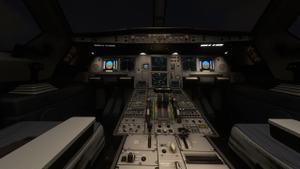Headwind A330-900 cockpit textures upgrade with amber  digits and many more thumbnail 3