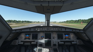 Headwind A330-900 cockpit textures upgrade with amber  digits and many more thumbnail 2