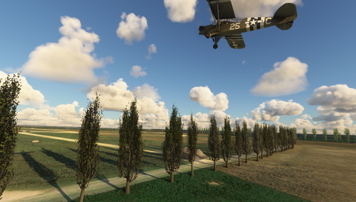 Historic scenery extension (period surroundings) for WWII airfield B-9 Antheuil, Normandy