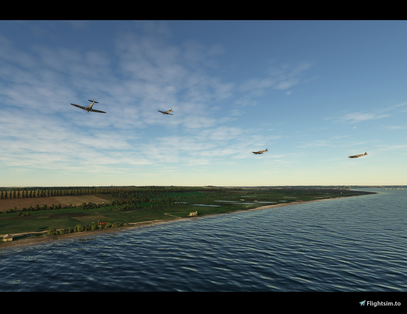 Period scenery stretching from WWII airfield B-9 to Normandy coast for ...