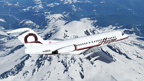 Horizon Air (1992 Livery) 4-Pack for the Just Flight F28-4000