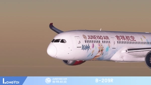 Horizon Sim B787-9  Juneyao Air 吉祥航空 B-209R Genshin 原神号 thumbnail 1