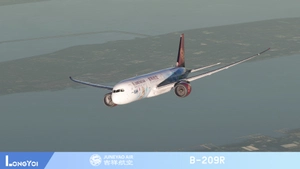 Horizon Sim B787-9  Juneyao Air 吉祥航空 B-209R Genshin 原神号 thumbnail 16