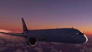 HorizonSim Boeing 787-9 Etihad Airways Manchester City A6-BND Dirty 8K thumbnail 23