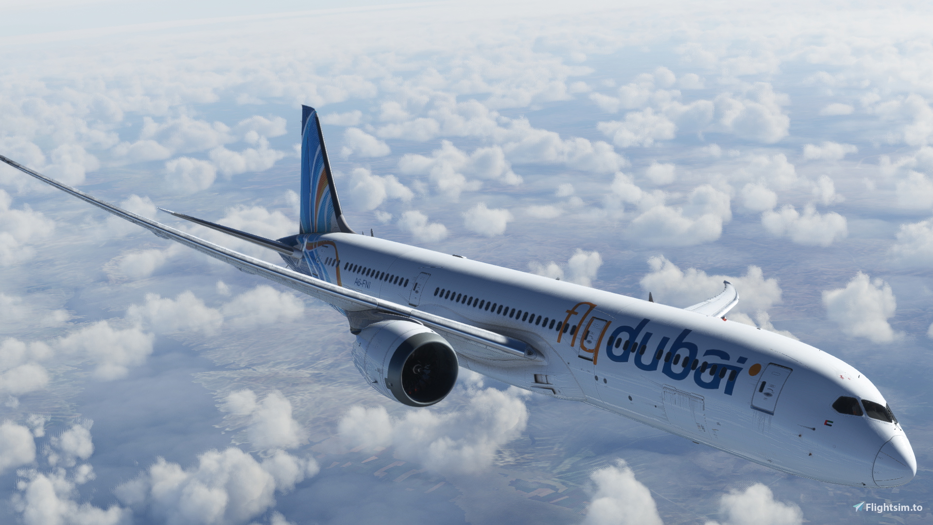 HorizonSim Boeing 787-9 FlyDubai Dirty 8K - Aircraft Liveries for