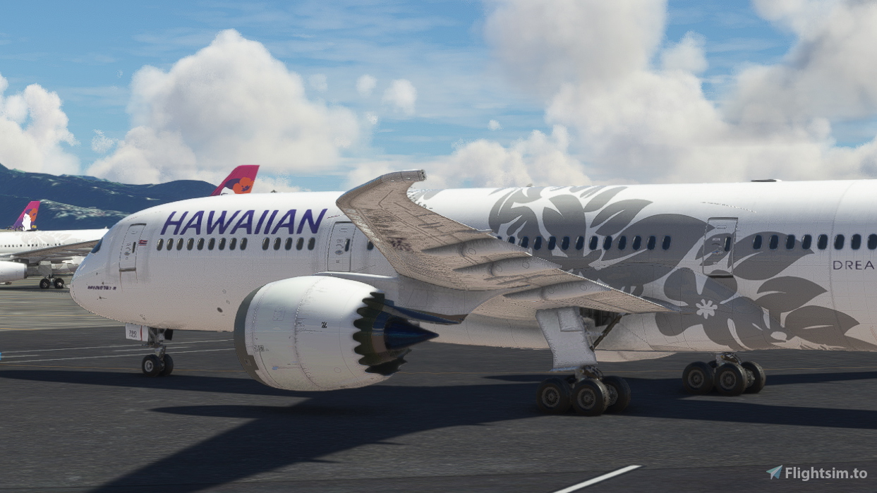 HorizonSim Boeing 787-9 Hawaiian Airlines N780HA Dirty 8K for