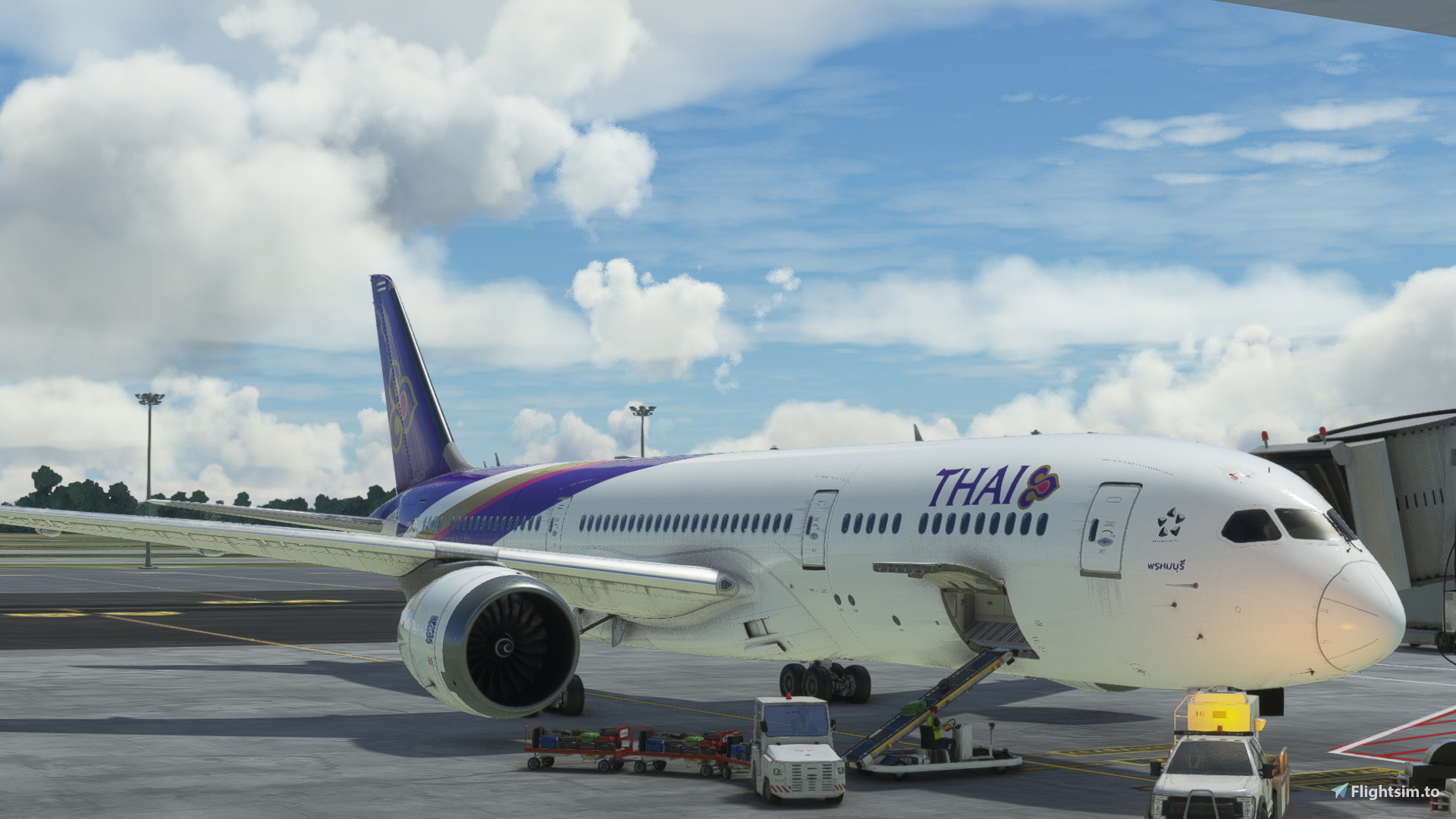 HorizonSim Boeing 787-9 Thai Airways HS-TWB Dirty 8K - Image 1