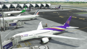 HorizonSim Boeing 787-9 Thai Airways HS-TWB Dirty 8K thumbnail 5