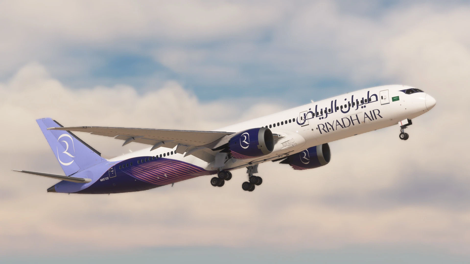 HS 787-9 Riyadh Air White Livery [8K] - Image 1