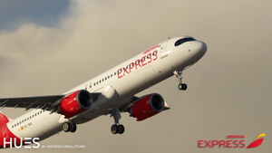 Iberia Express EC-NIA (Lanzarote Sticker) - LVFR A321NEO (8K) thumbnail 1