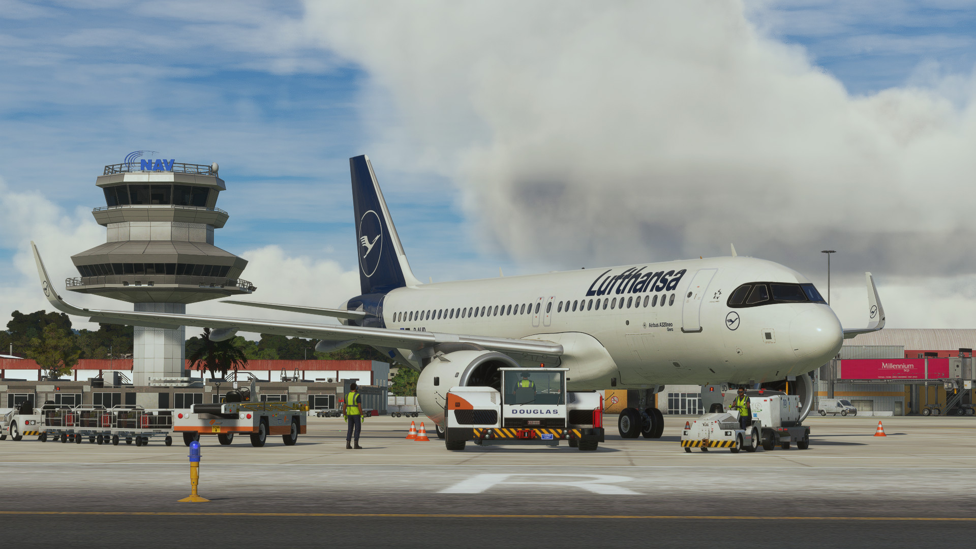 IniBuild A320neo Lufthansa D-AIJD with mask [8k][raimbotrax